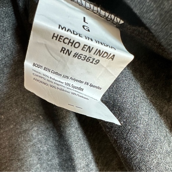 Charcoal grey Bebe cropped boxy short sleeve top with sequence bling lettering - Picture 5 of 8